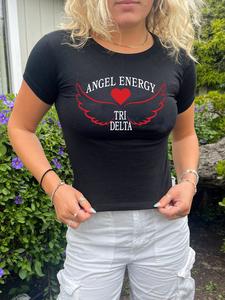 Delta Delta Delta Angel Energy Sorority Baby Tee Crop Top Free Shipping Official