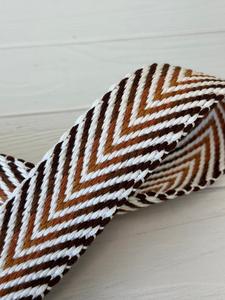 Brown Woven Jacquard 1.5”  Webbing For Nice Online
