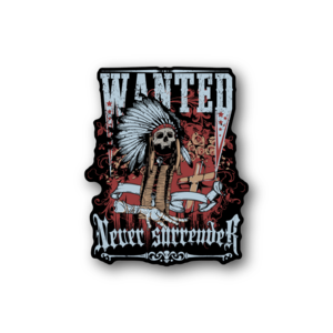 Wanted Indian Chief Sticker Top Quality For Sale