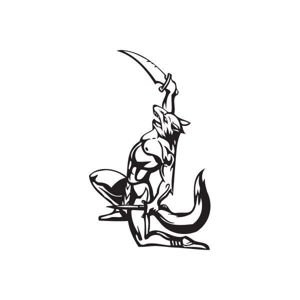 School Mascot Wall Decal - Vinyl Decal - Car Decal - DC 050 Outlet Marketable