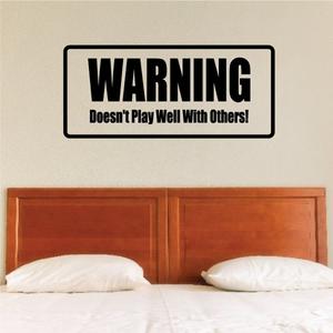 Warning Doesn't play well with others Decal Buy