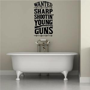 Wanted Sharp Shooting Young Guns Toilet Decal Cheap Newest