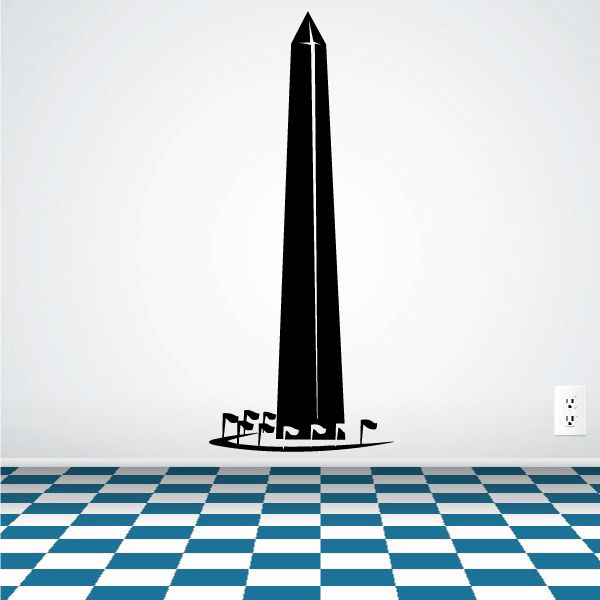 Washington Monument with Flags Decal Buy Cheap 2025 New
