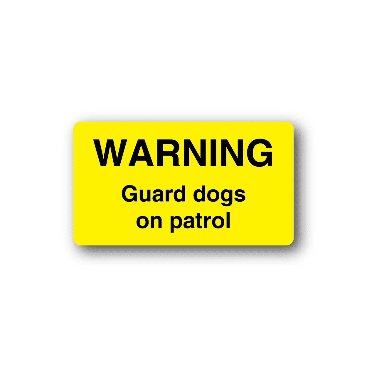 Warnings Guard Dogs On Petrol Sticker Store Sale