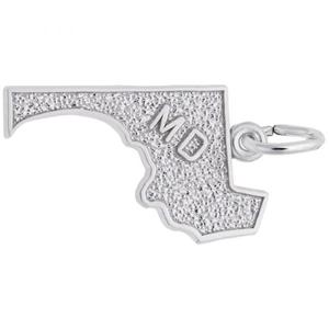 Sterling Silver State Of MD Charm Hot Sale