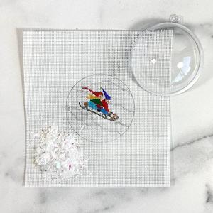 Kids Sledding 3" Round Clear Dome & Confetti Cheap Sale Purchase