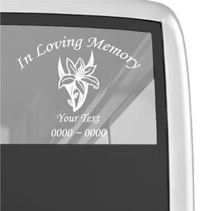 Lilly Flower Custom In Loving Memory Decal Professional