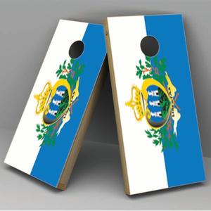 San Marino Flag Cornhole Board Vinyl Decal Wrap Clearance Pre Order