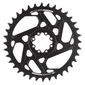 XX SL Eagle T-Type Direct Mount Chainring - 36t 12-Speed 8-Bolt Direct Mount 0mm Offset Aluminum BLK/Silver D1 Finishline For Sale