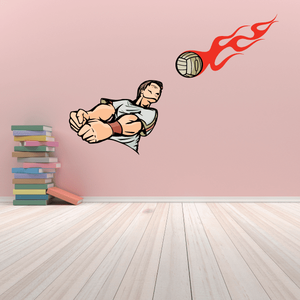 Volleyball Wall Decal - Vinyl Decal - Car Decal - CDS030 In China For Sale
