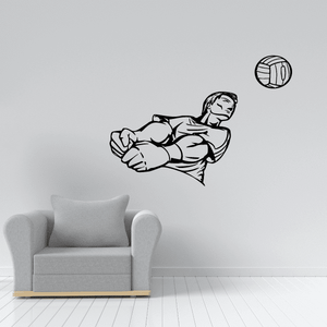 Volleyball Wall Decal - Vinyl Decal - Car Decal - CDS026 Free Shipping Inexpensive
