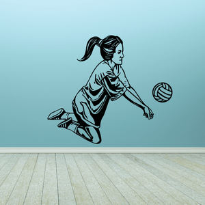 Volleyball Wall Decal - Vinyl Decal - Car Decal - CDS046 Discount Amazon