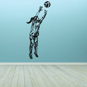 Volleyball Wall Decal - Vinyl Decal - Car Decal - CDS043 For Sale