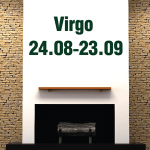 Virgo Text and Date Decal Shop For Sale