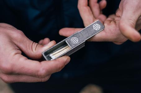 Titanium Match Slide Box With Loop Pices Cheap Pice