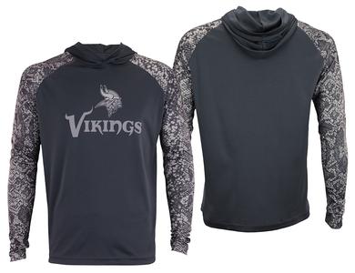 Zubaz NFL Men's Minnesota Vikings Gray Post Light Weight Hoodie Visa Payment For Sale