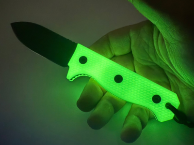 Compact R4A - Ready 4 Action Knife / D2 Fixed Blade ( UGM GLOW Scales ) ???? New ???? Cheap Factory Outlet