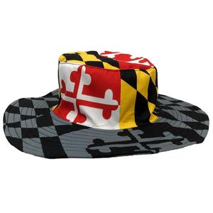 Maryland Flag with Grayscale Brim / Sun Hat Sale Best