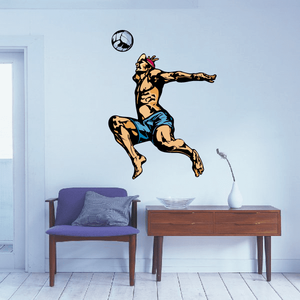 Volleyball Wall Decal - Vinyl Sticker - Car Sticker - Die Cut Sticker - CDSCOLOR123 Clearance Best