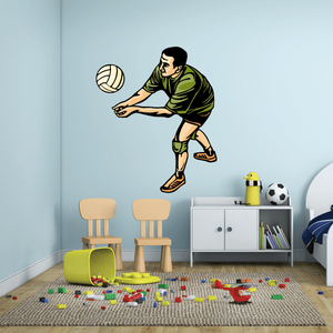 Volleyball Wall Decal - Vinyl Sticker - Car Sticker - Die Cut Sticker - CDSCOLOR084 Outlet Clearance