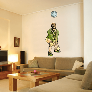 Volleyball Wall Decal - Vinyl Sticker - Car Sticker - Die Cut Sticker - CDSCOLOR130 Manchester