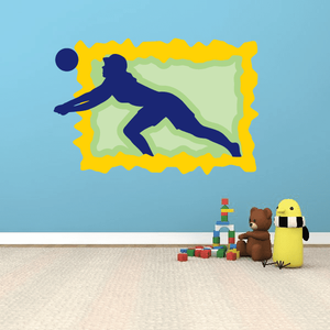Volleyball Wall Decal - Vinyl Sticker - Car Sticker - Die Cut Sticker - CDSCOLOR058 Free Shipping Visit