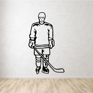 Hockey Wall Decal - Vinyl Decal - Car Decal - SM005 Outlet Low Shipping Fee