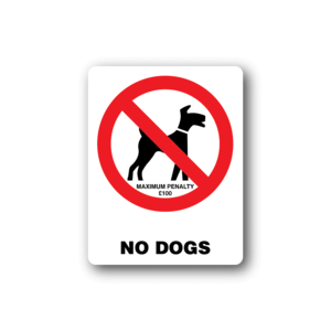 NO Dogs Sign Wall Decal - Vinyl Sticker - Car Sticker - Die Cut Sticker - CD005 Sale 2025