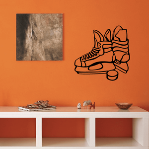 Hockey Skates Player Wall Decal - Vinyl Decal - Car Decal - CDS033 Cheap Sale With Paypal