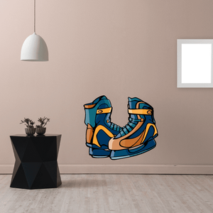 Hockey Skates Player Wall Decal - Vinyl Sticker - Car Sticker - Die Cut Sticker - CDSCOLOR110 Discount Largest Supplier