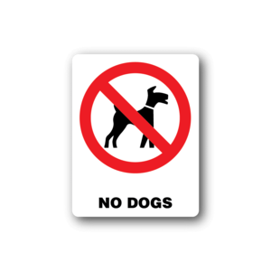 NO Dogs Sign Wall Decal - Vinyl Sticker - Car Sticker - Die Cut Sticker - CD006 Buy Cheap Visit