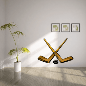 Hockey Sticks Player Wall Decal - Vinyl Sticker - Car Sticker - Die Cut Sticker - CDSCOLOR127 Enjoy Online