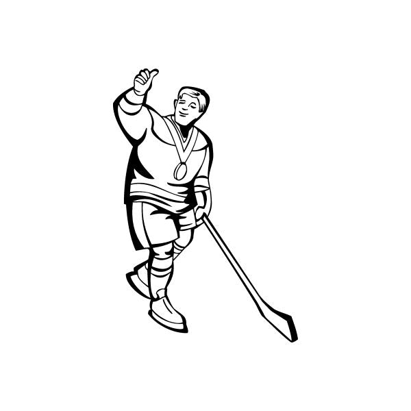 Hockey Wall Decal - Vinyl Decal - Car Decal - DC 018 Newest For Sale