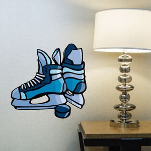 Hockey Skates Player Wall Decal - Vinyl Sticker - Car Sticker - Die Cut Sticker - CDSCOLOR105 Clearance Footlocker Pictures