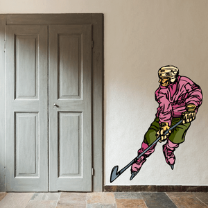 Hockey Player Wall Decal - Vinyl Sticker - Car Sticker - Die Cut Sticker - CDSCOLOR157 In China