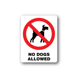 NO Dogs Sign Wall Decal - Vinyl Sticker - Car Sticker - Die Cut Sticker - CD003 Newest For Sale