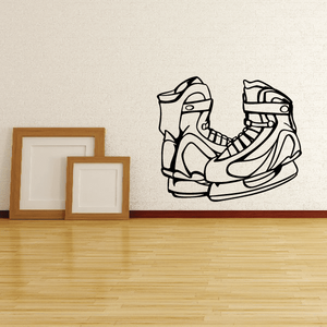 Hockey Skates Gear Equipment Player Wall Decal - Vinyl Decal - Car Decal - CDS038 Discount Exclusive