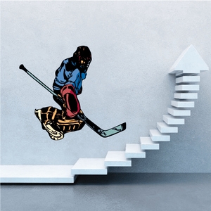 Hockey Player Wall Decal - Vinyl Sticker - Car Sticker - Die Cut Sticker - CDSCOLOR139 Affordable Sale Online