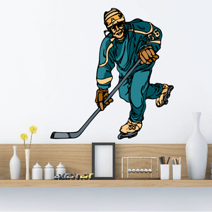 Hockey Player Wall Decal - Vinyl Sticker - Car Sticker - Die Cut Sticker - CDSCOLOR146 Buy Cheap Excellent