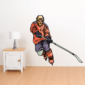 Hockey Player Wall Decal - Vinyl Sticker - Car Sticker - Die Cut Sticker - CDSCOLOR137 Cheap Sale 100% Original