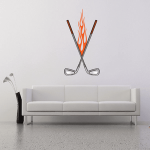 Flaming Golf Wall Decal - Vinyl Sticker - Car Sticker - Die Cut Sticker - CDSCOLOR173 Sale Best Seller