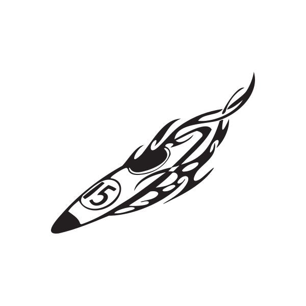 Flaming Kayak Decal Online Online Cheap Online