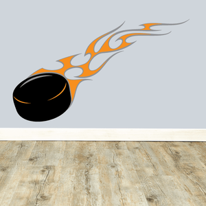 Flaming Hockey Player Wall Decal - Vinyl Sticker - Car Sticker - Die Cut Sticker - CDSCOLOR188 2025 Newest
