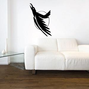 Flapping Hawk and Moon Decal Cheap Sale Low Pice