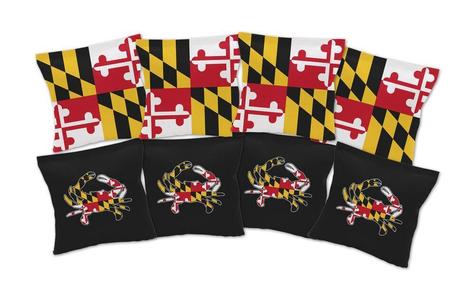 Maryland Flag & Crab / 8-Pack Cornhole Bag Set Free Shipping Outlet Store