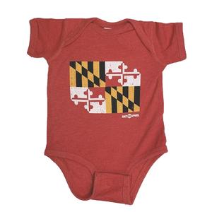 Maryland Flag (Vintage Red) / Baby Onesie Explore Online