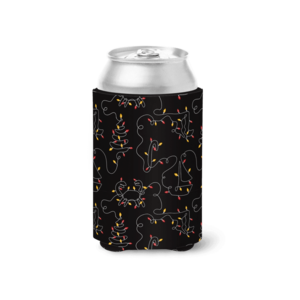 Maryland Christmas Lights Icons (Black) / Can Cooler Best Seller