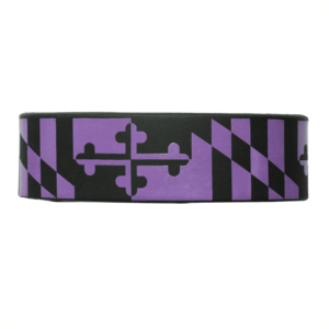 Purple & Black Maryland Flag / Wide Bracelet Clearance Original