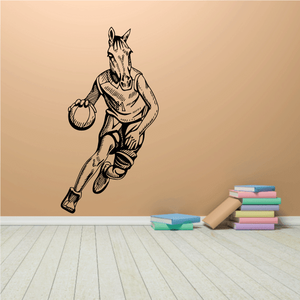 Basketball Mascot Horse Decal Discount Professional