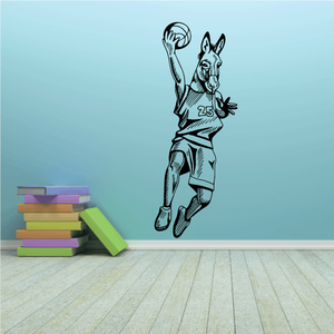 Basketball Mascot Donkey Mule Ball Toss Decal Clearance Get Authentic